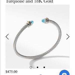 David Yurman Bracelet - 18k and Turquoise Stone